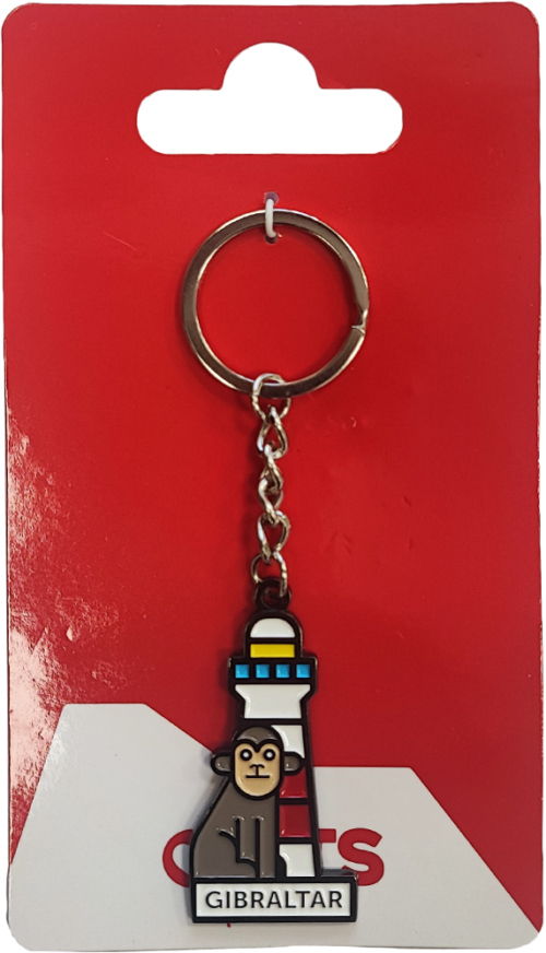 METAL KEYCHAIN MONKEY LIGHTHOUSE