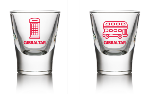 SHOT GLASS PACK BUS - TELEPHONE BOX PACK 3