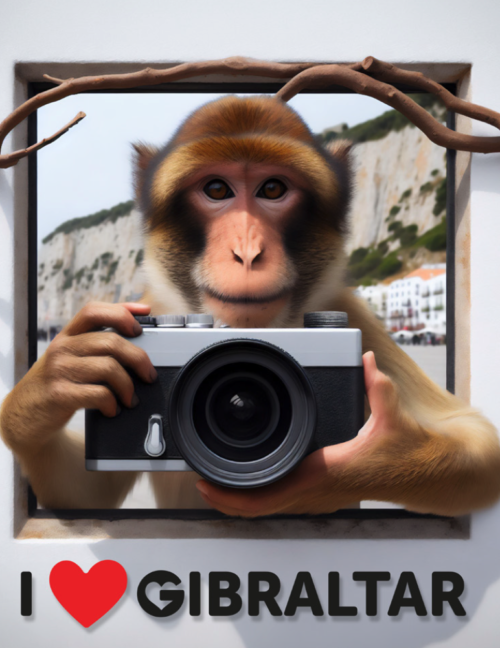 MAGNET TINPLATE MONKEY PHOTO