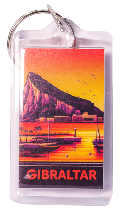 KEYCHAIN PLASTIC SUNSET